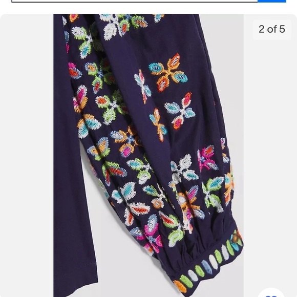 Anthropologie Maeve Sonja Embroidered Blouse 4 NWT - Picture 3 of 8